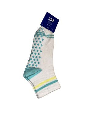 Joy lab crew  Socks in White with Teal Accents